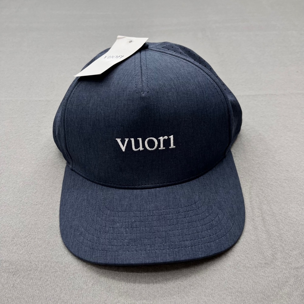 Vuori GWP V1 Water Tech Hat Navy Blue Performance Snapback Cap V8254 Unisex ONS